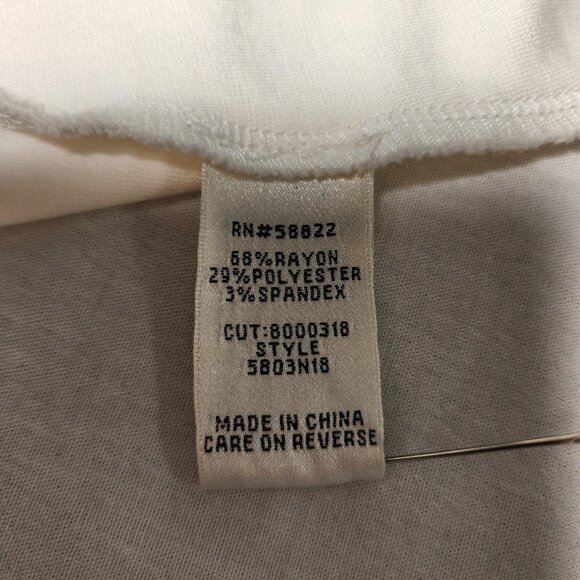 SOPHIE MAX Romantic Ivory Floral Stretchy Pull-On Mini Skirt Size L LIKE NEW! - Picture 13 of 16